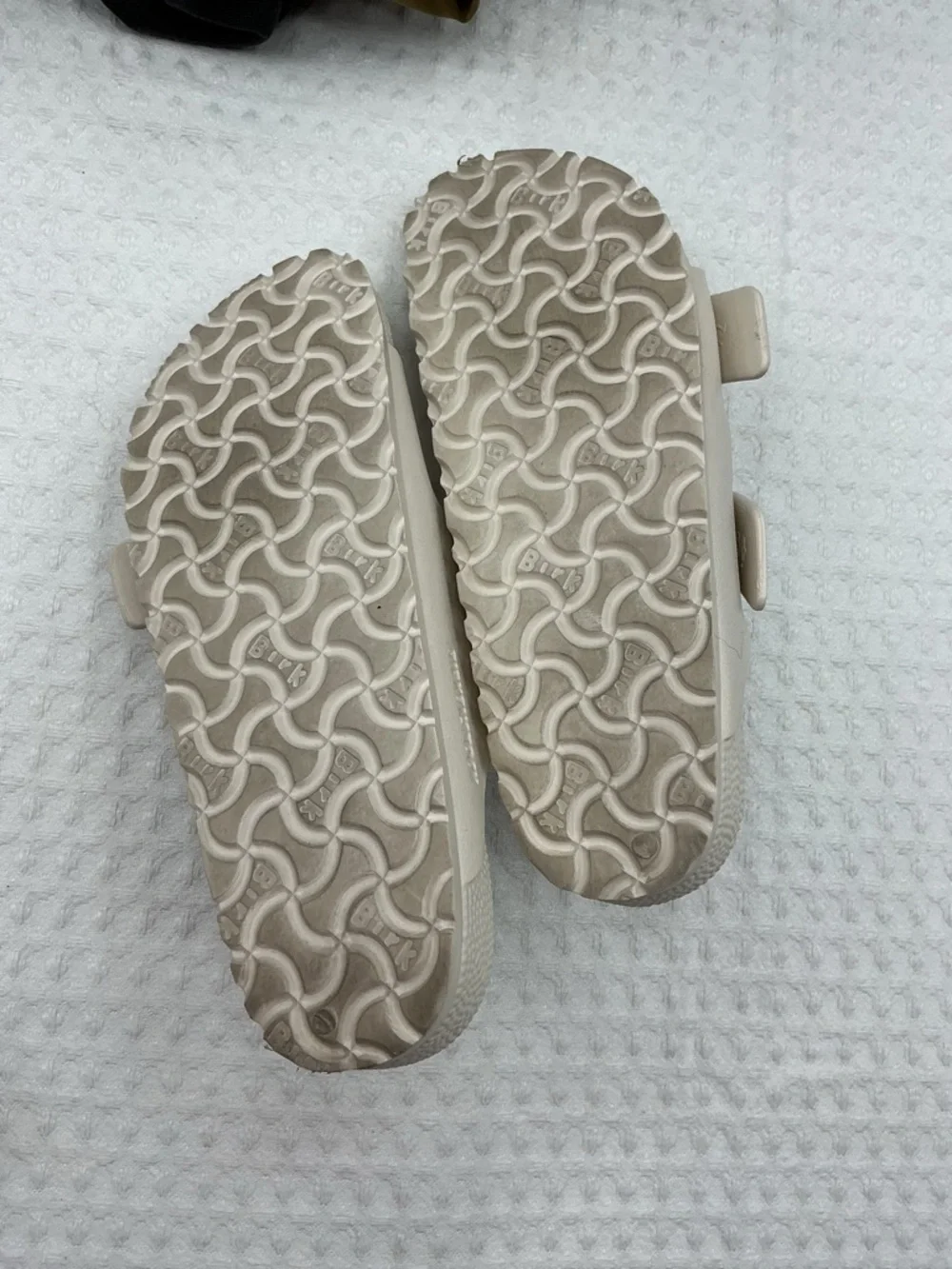 Birkenstock Women's Two-Strap Slide Sandals in Light Taupe - Picture 9 of 9